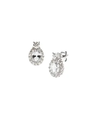 Orecchini Madame in Argento con Zirconi Bianchi Donna Amen
