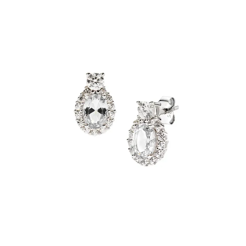 Orecchini Madame in Argento con Zirconi Bianchi Donna Amen Orecchini Madame in Argento con Zirconi Bianchi Donna Amen