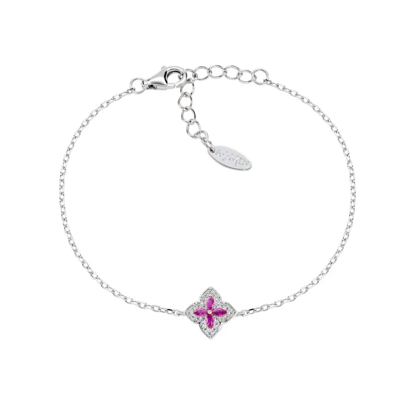 Bracciale Portofino in Argento con Zirconi Rubino Donna Amen Bracciale Portofino in Argento con Zirconi Rubino Donna Amen
