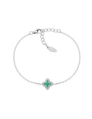 Bracciale Portofino in Argento con Zirconi Verdi Donna Amen
