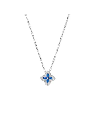 Collana Portofino in Argento con Zirconi Blu Donna Amen