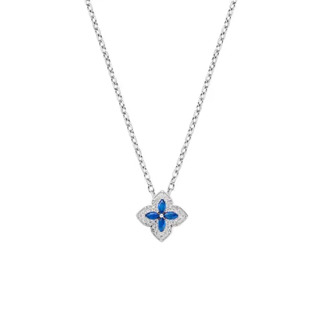 Collana Portofino in Argento con Zirconi Blu Donna Amen