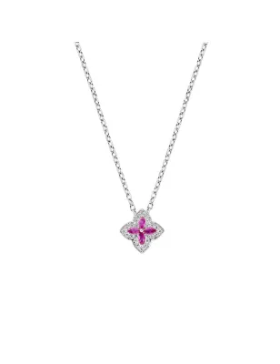Collana Portofino in Argento con Zirconi Rubino Donna Amen