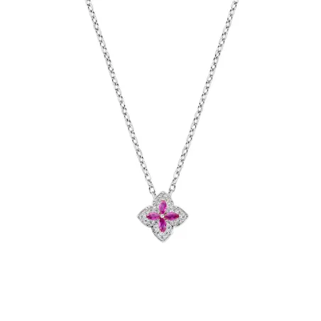 Collana Portofino in Argento con Zirconi Rubino Donna Amen