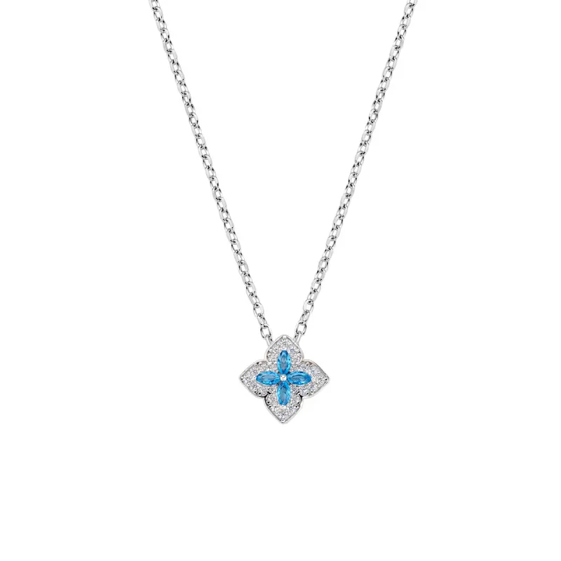 Collana Portofino in Argento con Zirconi London Blue Donna Amen Collana Portofino in Argento con Zirconi London Blue Donna Amen