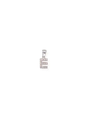 Ciondolo Lettera E in Argento con Zirconi Donna Amen