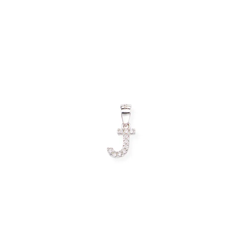 Ciondolo Lettera J in Argento con Zirconi Donna Amen Ciondolo Lettera J in Argento con Zirconi Donna Amen