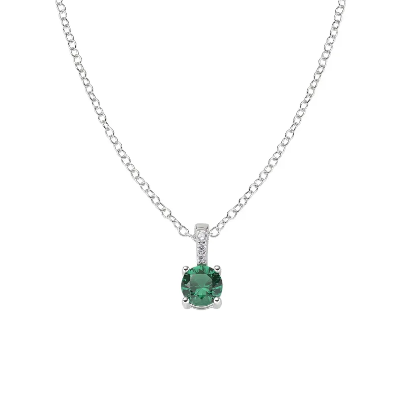 Collana Punto Luce Verde Donna Amen Collana Punto Luce Verde Donna Amen