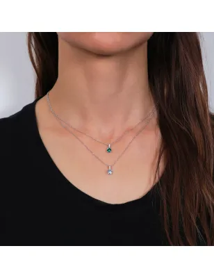 Collana Punto Luce Verde Donna Amen