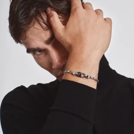Bracciale Infinite Star Chiusura Nera TJ4246 Uomo Breil