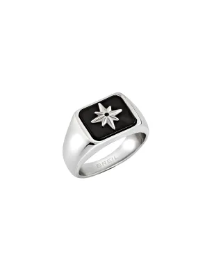 Anello Infinite Star Agata Nera TJ4247 Uomo Breil
