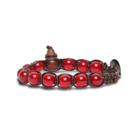 Bracciale Agata Rosso Passione 8 mm BHS900-124 Tamashii