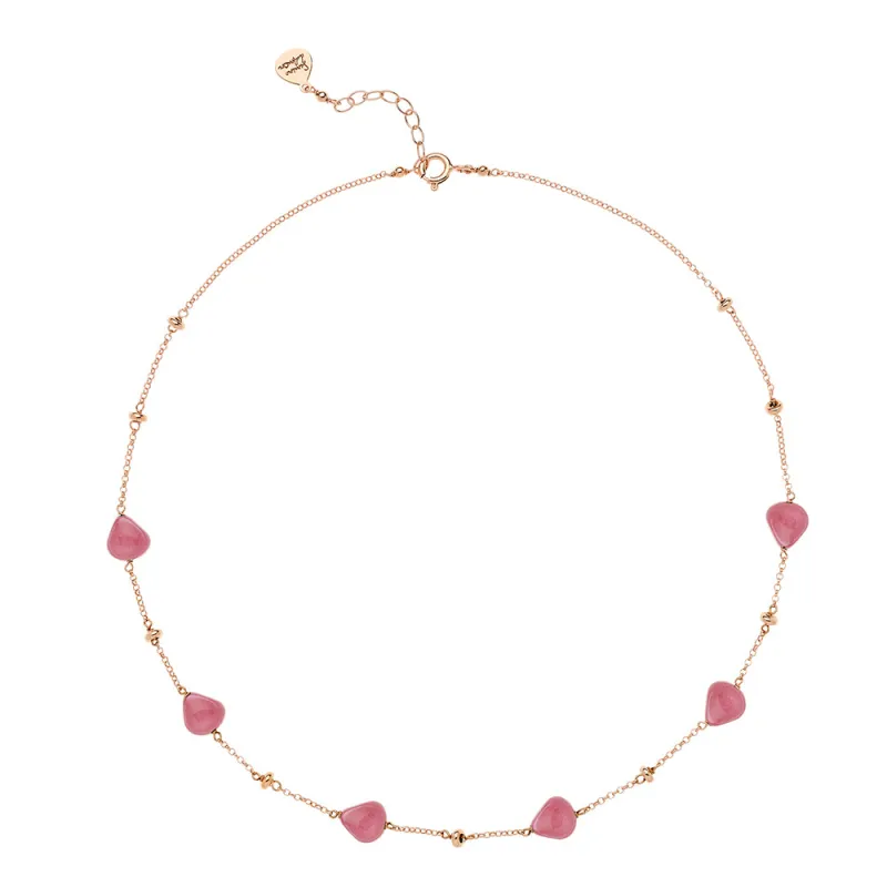 Girocollo Semino Garden Rosa Aurora Donna Rossoprezioso
