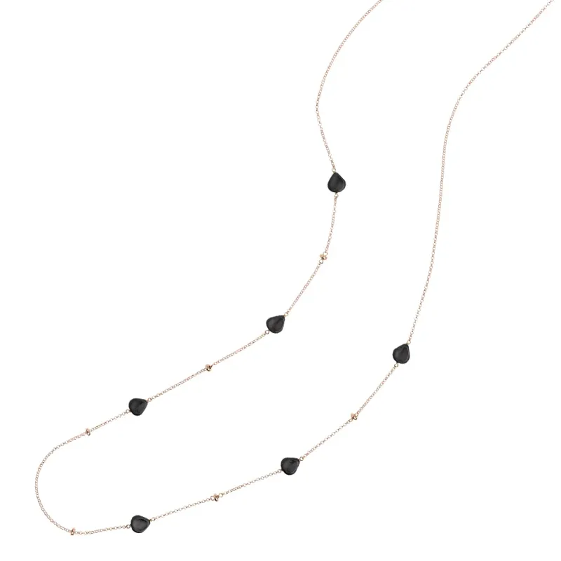 Collana Semino Garden Black Donna Rossoprezioso Collana Semino Garden Black Donna Rossoprezioso