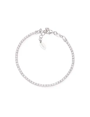 Bracciale Tennis in Acciaio con Zirconi Bianchi Donna Amen