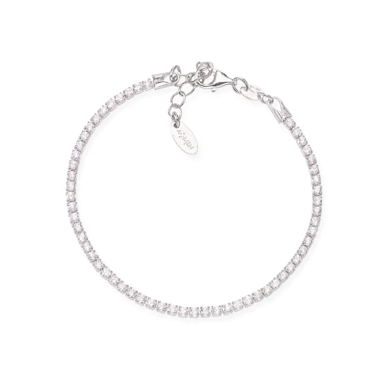 Bracciale Tennis in Acciaio con Zirconi Bianchi Donna Amen Bracciale Tennis in Acciaio con Zirconi Bianchi Donna Amen