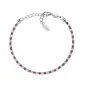 Bracciale Tennis Rodio con Zirconi Bianchi e Rossi Donna Amen