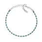 Bracciale Tennis Rodio con Zirconi Bianchi e Verdi Donna Amen