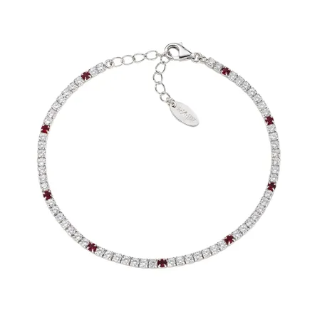 Bracciale Tennis con Zirconi Rossi e Bianchi Amen