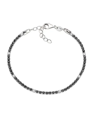 Bracciale Tennis con Zirconi Neri e Bianchi Donna Amen