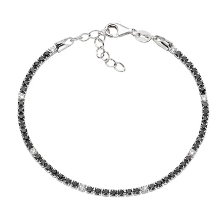 Bracciale Tennis con Zirconi Neri e Bianchi Donna Amen