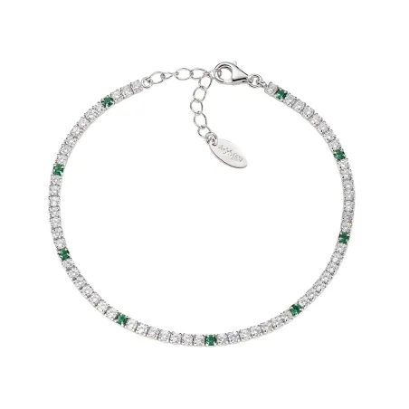 Bracciale Tennis con Zirconi Bianchi e Verdi Amen