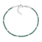 Bracciale Tennis Rodio con Zirconi Verdi e Bianchi Donna Amen