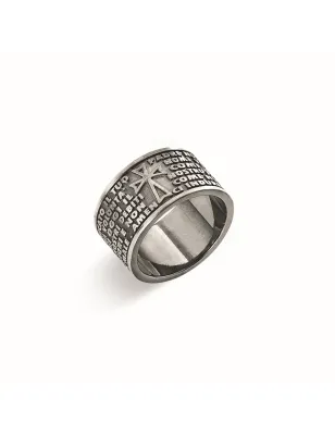 Anello Padre Nostro Brunito mis.22 Uomo Amen