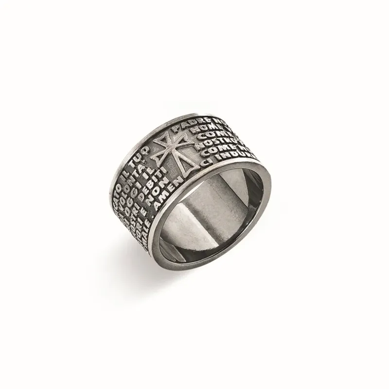 Anello Padre Nostro Brunito mis.22 Uomo Amen Anello Padre Nostro Brunito mis.22 Uomo Amen