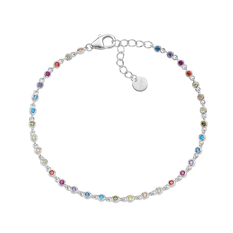 Bracciale Joy in Lega Amen con Zirconi Multicolor Donna Amen Bracciale Joy in Lega Amen con Zirconi Multicolor Donna Amen