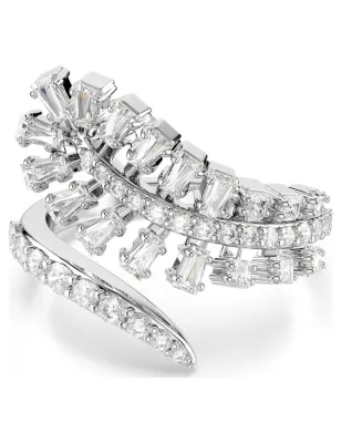 Anello Aperto Vienna, Piuma, Bianco, mis.58 Donna Swarovski