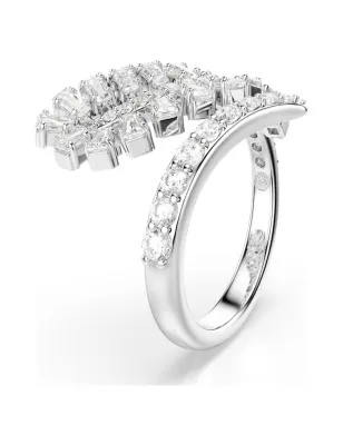 Anello Aperto Vienna, Piuma, Bianco, mis.58 Donna Swarovski