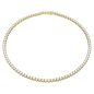 COLLANA TENNIS BIANCA PLACCATA COLOR ORO SWAROVSKI COLLANA TENNIS BIANCA PLACCATA COLOR ORO SWAROVSKI