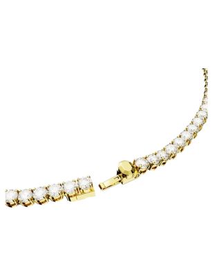 COLLANA TENNIS BIANCA PLACCATA COLOR ORO SWAROVSKI