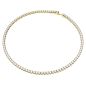COLLANA TENNIS BIANCA PLACCATA COLOR ORO SWAROVSKI COLLANA TENNIS BIANCA PLACCATA COLOR ORO SWAROVSKI
