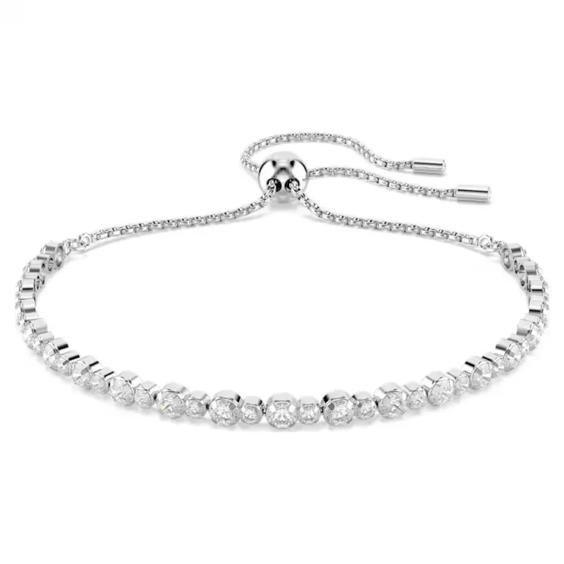 Bracciale Tennis Matrix, Bianco Placcato Rodio Donna Swarovski Bracciale Tennis Matrix, Bianco Placcato Rodio Donna Swarovski