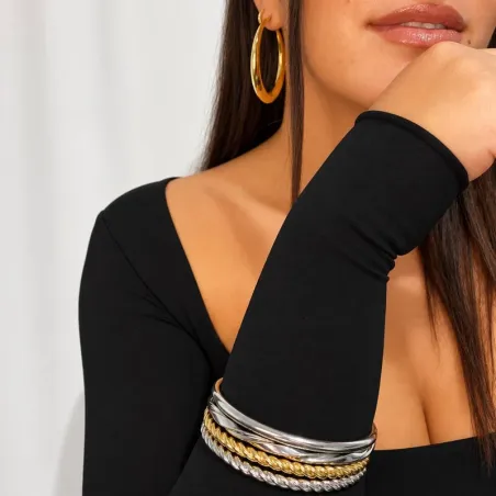 Bangle Dorato Selene Twist in Lega Amen Donna Amen - category_name - XDMG De Marchi Gianotti