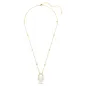 Collana Pendente Idyllia, Cuore Bianco, Finitura Oro 18K Donna Swarovski