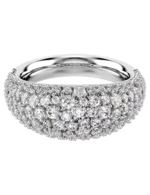 Anello Sublima Bianco Placcato Rodio mis.52 Donna Swarovski