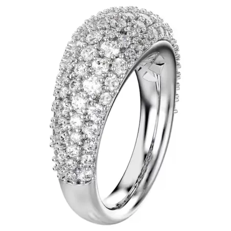 Anello Sublima Bianco Placcato Rodio mis.52 Donna Swarovski