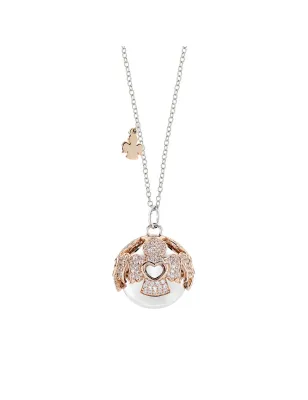 Collana Chiama Angeli in Acciaio Rosé e Rodio Donna Amen