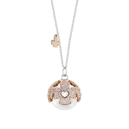 Collana Chiama Angeli in Acciaio Rosé e Rodio Donna Amen