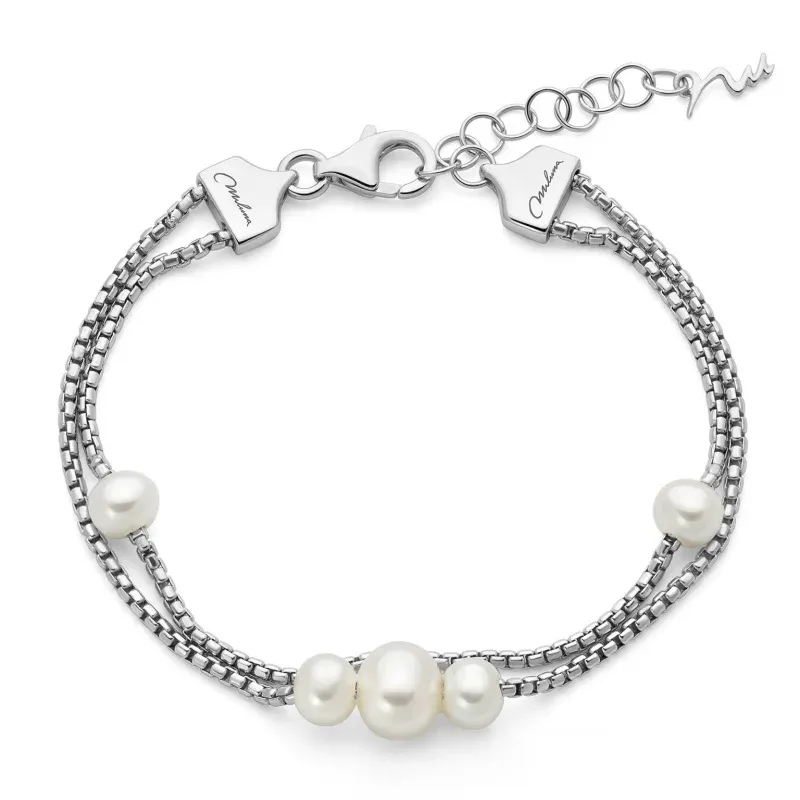 Bracciale Miss Italia Doppio Filo Perle PBR3841 Donna Miluna Bracciale Miss Italia Doppio Filo Perle PBR3841 Donna Miluna