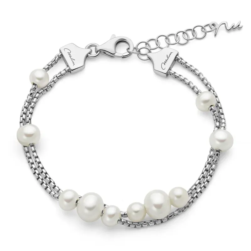 Bracciale Miss Italia Doppio Filo 10 Perle PBR3842 Donna Miluna Bracciale Miss Italia Doppio Filo 10 Perle PBR3842 Donna Miluna