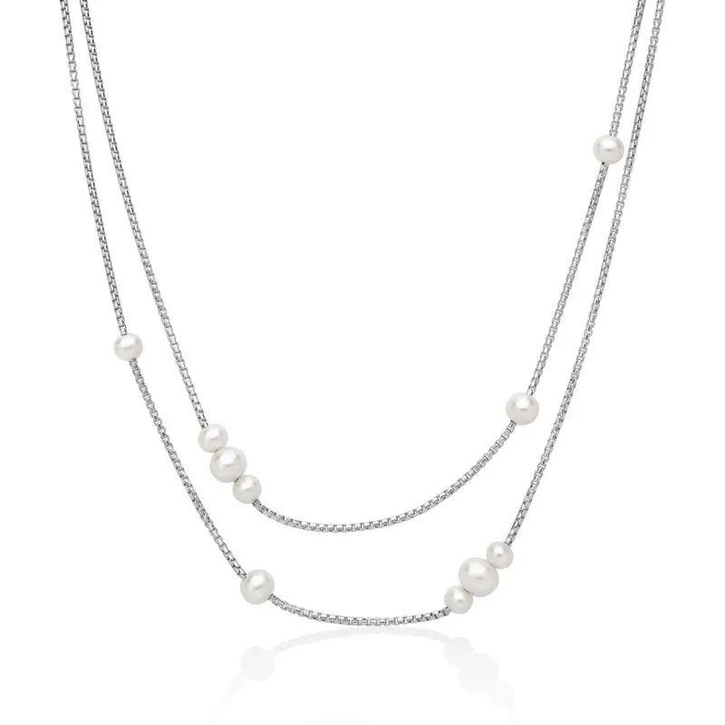 Collana Miss Italia Doppio Filo 10 Perle PCL6950 Donna Miluna Collana Miss Italia Doppio Filo 10 Perle PCL6950 Donna Miluna
