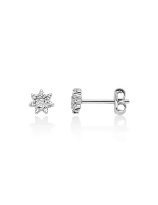 Orecchini Stella Oro Bianco 750 Diamanti ERD2965 Donna Miluna