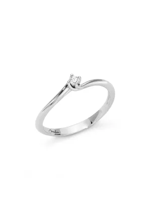 Anello Solitario Oro Bianco 0,05 ct LID3264-005G7 Donna Miluna