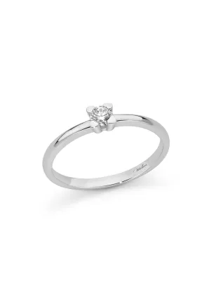 Anello Solitario Oro Bianco 0,10 ct LID4240-010 Donna Miluna