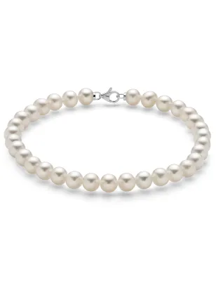 Bracciale Filo Perle 5-5,5 mm Oro Bianco PBR1674V Donna Miluna