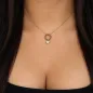 Collana Battito con Cuore e Zirconi Bianchi Donna Amen